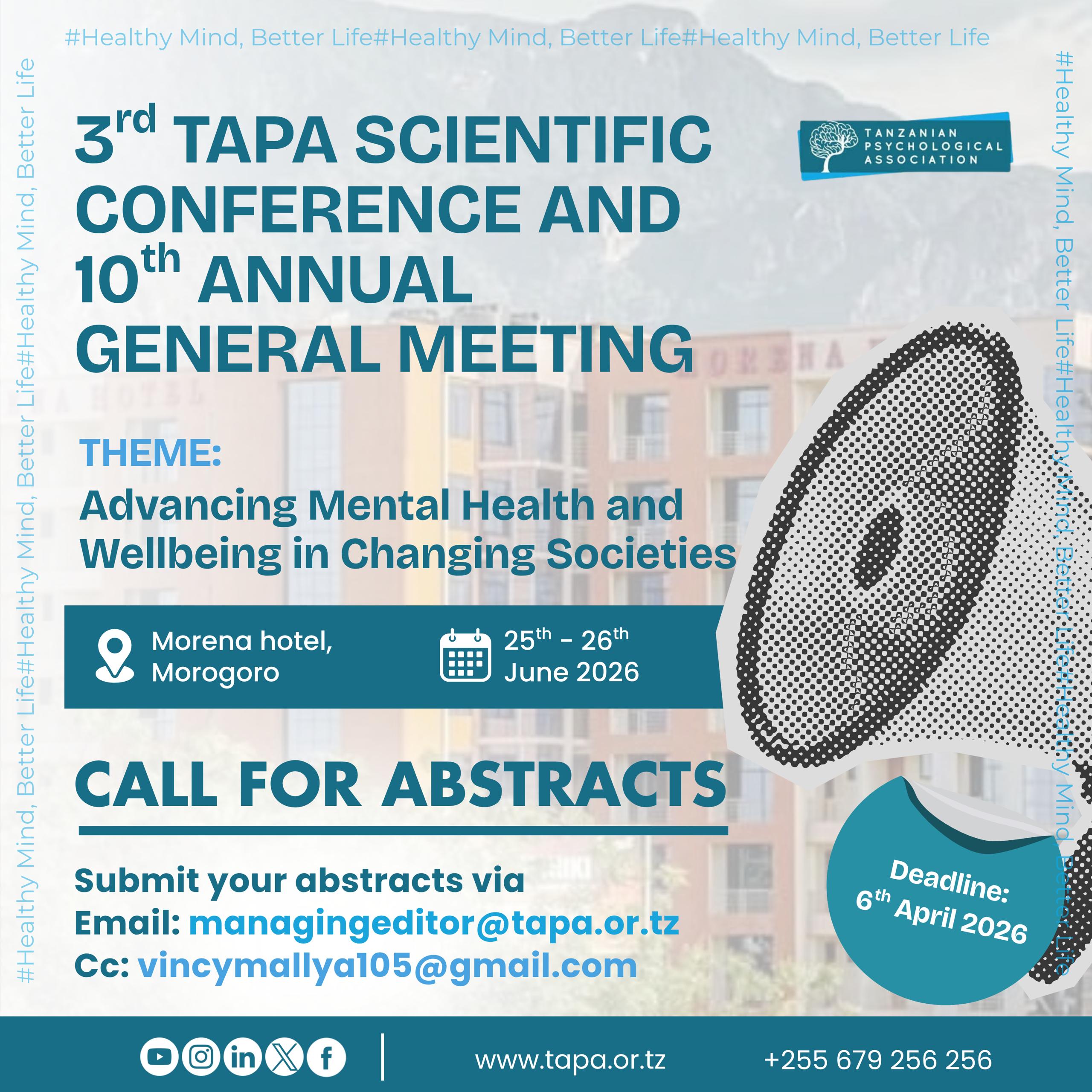 CALL FOR ABSTRACT AGM 2026